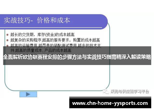 全面解析欧协联赛程安排的步骤方法与实战技巧指南精深入解读策略
